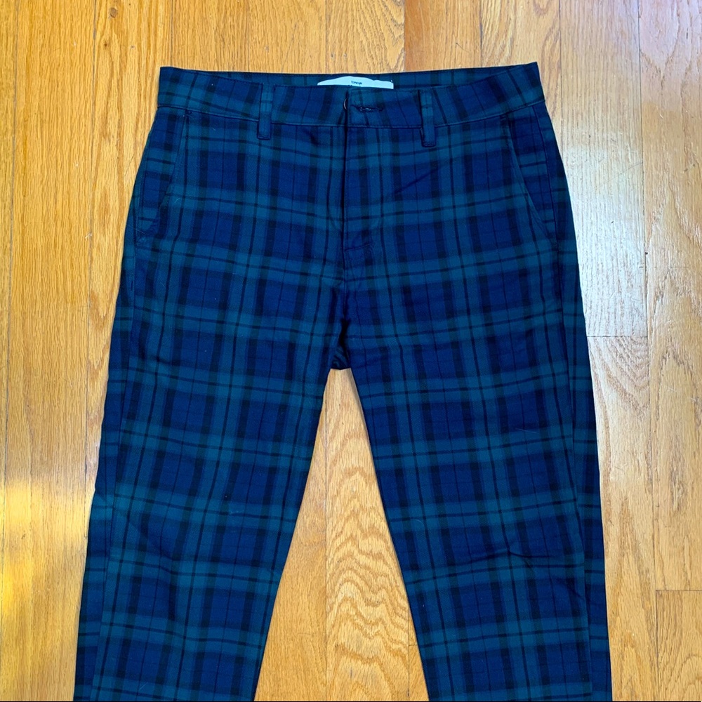 Topman Tartan Plaid Stretch Skinny Jeans 32/32